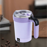 Automatic Stirring Coffee Mug 16oz, Electric Stirring Cup with Digital Temp Display - Rechargeable V1366-AZ2-W-16657