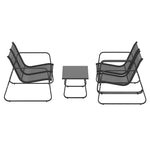 Gardeon Outdoor Sofa Set Lounge Setting Textilene Table and Chairs Garden Patio Furniture ODF-4PC-SOFA-TXL-J-BK