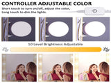 LED Makeup Vanity Lights with 14 Dimmable Light Bulbs, Hollywood Style Cosmetic Mirror Lights, USB V1171-CB-USB-CCT-14MIRROR1