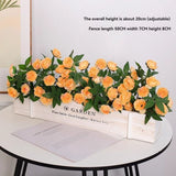 faux potted plant, sunflower, wooden box, home decor, Australia, living room tabletop V1106-112-23547-MLT-11