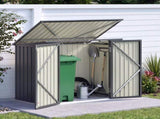 Giantz Garden Shed Wheelie Bin Storage Enclosure Outdoor Lockable Steel Cabinet SHED-FLAT-4X5-GR-AB
