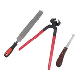 Hoof Repair Tool Kit Steel Double Sided File Hoof Trimmer Tool Kit for Horses Cattle Sheep Donkeys V1294-YM0703-3111230117711