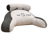 Reading Pillow for Kid Or Adult Large Back Pillow for Sitting Up in Bed Detachable Neck Roll with V1107-115-96620-GRY1