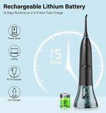 Black Advanced Portable Water Flosser - Rechargeable Oral Irrigator, IPX7 Waterproof, 4 Cleaning V888-ELOSUNG27408