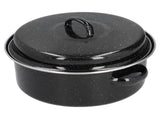 Oval Roaster Enamel Oval Roaster Excellent Heating for Barbucue and Sweet Potato Black for Family V1294-YM0710-3118210252011