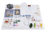 Creative DIY Dollhouse Dream House Miniature with Rotate Music Box Dust Cover LED Light V1294-YM0901-JY14759