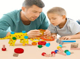 wooden animal building toy, kids tool set, educational toy Australia, preschool construction toy, V1102-819-30967-MLT-JHTOY-354