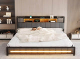 Levede Queen Bed Frame with Storage Headboard RGB LED BF1067-Q