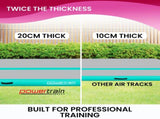 Powertrain Airtrack 20cm Thick 6m x 2m Inflatable Gymnastics Tumbling Mat Air Track - Mint Gree IFM-0602-GYGN