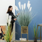 SOGA 4X 137cm Potted Tall Silk Fake Pampas Grass, Artificial Plants Reed Greenery Flowers, Home APLANTFH60211X4