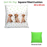 Georges Fine Linens Georges Fine Linens Spot the Dog Square Filled Cushion 43 x 43 cm V442-MFL-CUSHION-SPOTTHEDOG-WHITE-SQ