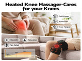 Livemor Knee Massager with Heat, Cordless Heated Knee Massage for Pain Relief with Heating Levels, KNEE-MASSAGE-02-BK