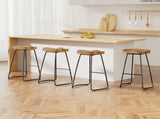 Artiss 4x Bar Stools Tractor Seat 75cm Wooden BA-TW-9090-NTX4