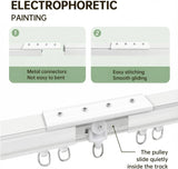 Ceiling Curtain Tracks 9FT,Curtain Track Wall Mount,Ceiling Mounted Sliding Door Curtains Rails V1258-DP02-C-2728
