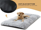 80 x 55 CM Winter Long Plush Dog Bed for Large Dogs - 10CM Thickened Fluffy Faux Fur Pad - Calming V888-ELOSUNG49922