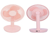 Oscillating Desk Fan Rechargeable Mute Practical Desktop USB Charging Fan for Home SchoolPink V1294-YM0901-3113210069312