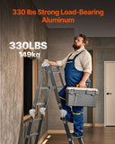 VEVOR Multi-Purpose Folding Ladder 7-in-1 3 Step 12ft with Scaffolding Plank V952-DGNZDTLHJ3JPBIFH9V0