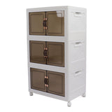 Collapsible Stackable Storage Bins Dustproof Folding Storage Bins Organizer with Lids 4 Moveable V1294-YM0901-3116230015513