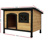 i.Pet Dog Kennel Large Wooden Outdoor Indoor House Pet Puppy Crate Cabin Waterproof PET-GT-DH5-M-BK