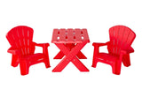 Kids Durable Table and Two Child-sized Chairs Set - Red V196-KTC011