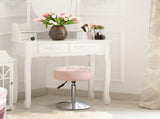 Adjustable Vanity Stool, 360&degSwivel Vanity Chair for Makeup Room, Pink Stool Chair for Vanity, Small V1258-DP02-C-1419
