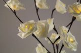 1 Set of 50cm H 20 LED White Rose Tree Branch Stem Fairy Light Wedding Event Party Function Table V382-WHROSESTEMBATT