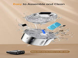 Wireless Pet Water Fountain for Cats and Small Dogs, 304 Stainless Steel, 3.2L Capacity, V1341-ZY-5NM2GH6C-D3