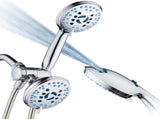 AquaCare As-Seen-On-TV High Pressure 48-setting Rain & Handheld 3-way Shower Head Combo - Anti-clog V1258-DP02-WO-685