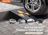 Rubber Curb Ramp 9.4 cm Rise Height Sidewalk Curb Ramp, 25 cm Width 100 cm Length Driveway Ramp for V952-SJDLYPDGB139420KPV0