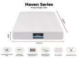 Giselle 25cm King Single Hybrid Mattress Soft Knitted Fabric Edge Support Gel Foam MATTRESS-B-HAVEN-25-KS