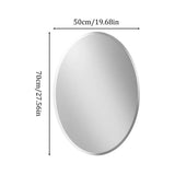 Beveled Edge Oval Wall Mirror, Frameless Decorative Glass Mirror for Bathroom, Living Room, V767-YSJ-XB161-37