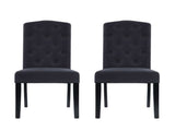 Artiss Dining Chairs Set of 2 Linen Parsons Chair Dark Grey UPHO-C-DIN-1026-GYX2