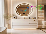 Interior Ave - 80cm Round Frameless LED Bathroom Mirror Bluetooth V355-IA-RWM-80-BT