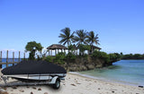 Outdoor V-shaped yacht with dust cover, sunscreen and rainproof boat cover, Teflon boat body V1102-DSZ-BOAT-001