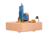 Beech Music Box Building Architectural Style Innovative Musical Box for Gift Home Office V1294-YM0901-3115210105711