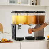 VEVOR Commercial Beverage Dispenser 18L x 3 Tanks Cold Juice Ice Drink Dispenser V952-SYYLJJBSJXS1XCB5NV3