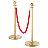 Stanchion Post with Velvet Rope, 4-Pack Crowd Control Stanchion with 3PCS 5FT Red Velvet Ropes, V952-QTGLZJSBXGKT8MRTBV0