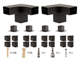 Roof Pergola Gazebo Shed Matte Black Steel Brackets DIY Kits V63-847791