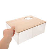 Acrylic 3 Chamber Hamster Hideaway with Transparent Design for Small Animal Exploration V1366-AZ2-W-17618