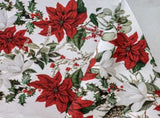 100% Cotton Ashdene Poinsettia Festive Christmas Holiday Tablecloth 150 x 300 cm V442-LDE-TABLEC-POINSETTIA300CM-MULTI-RE
