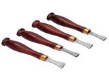 4pcs Leather Edgers Sharp Professional Trimming Working Kit with Wooden Handle for DIY Craft Leather V1294-YM0523-3111210398111