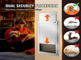Pet Door, 33.7 x 50.9 cm Aluminum Frame with Lock and Flap System, Weatherproof Doggy Door, Easy to V952-MSCWMLMLHJ1PCF80QV0