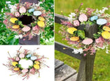 6 Pcs Easter Egg Candle Rings Wreaths Mini Artificial Spring Easter Egg Berry Wreath for Front Door V1258-DP02-WO-1097