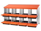 2 Tiers Chicken Nesting Boxes, 8 Compartments, Metal Egg Laying Boxes with Protective Collection V952-JSCDX3045INCK7SDC002V0