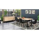 Aconite Dining Table 180cm Solid Messmate Timber Wood Black Metal Leg - Natural V315-VOD-OHIO-06