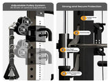 Powertrain 938B Multi-Function Smith Machine Gym Station 160KG Dual Weight Stack Power Rack Cab HYM-JX-938B