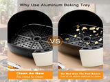 120x Aluminium Square Baking Trays Disposable - Suits Air Frying 20x20x4.5cm V563-AF2020-5-24PACKS-1BOX