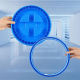 2 Pieces 5 Gallon Leak-Proof Bucket Lid Plastic Storage Buckets Screw Seal Lids Screw Pail Lid Pet V1369-AZ3-W-11317