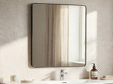 Yezi Rectangle Wall Mirror 75x50cm Bathroom Wall Mounted Vanity Mirror Home Decor DECO1048-BK-75X50-AU