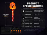 Halloween Solar Ground Stake Lights, 5-Pack Screaming Ghost Face Pathway Lights, IP65 Waterproof V1341-ZY-SFST98VL-2SETS-COLORFULTUBE